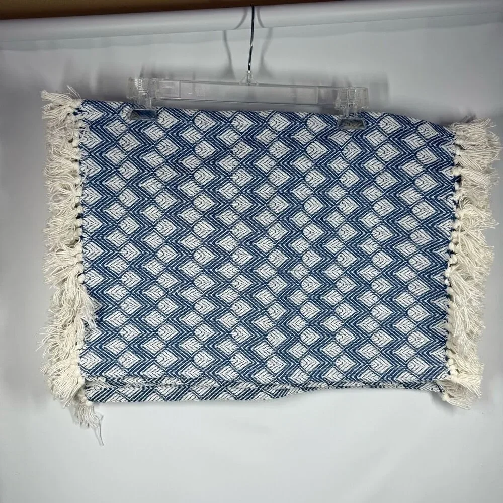 Sticky Toffee Cotton Woven Placemats Fringe Set 4 Boho